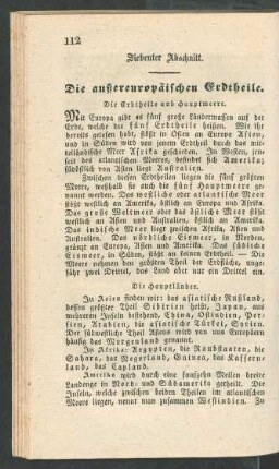 Siebenter Abschnitt. Die außereuropäischen Erdtheile.