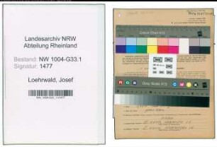 Entnazifizierung Josef Loehrwald , geb. 13.08.1899 (Lehrer)