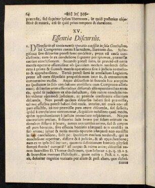 64-76, XV. Essentia Discursus. - XVI. Discursus in specie.