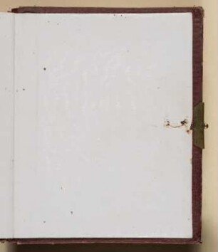 Vorsatz. Hinteres Anpappblatt : Familienalbum in lutherischer Familientradition. Ledereinband, goldgeprägt mit Metall-Leder-Schließe, Goldschnitt; 14,5 x 11,5 x 3 cm (um 1890/1900): Dresden: SLUB/DF 2017.A.351