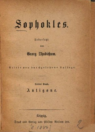 Sophokles, 3. Antigone