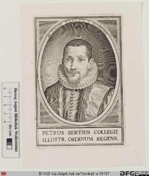Bildnis Pieter de Bert (lat. Petrus Bertius)
