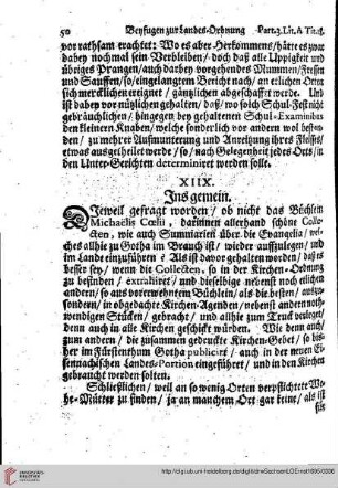 Part3, Lit. A. TIT XVIII. (Von Geistlichen Sachen) insgemein