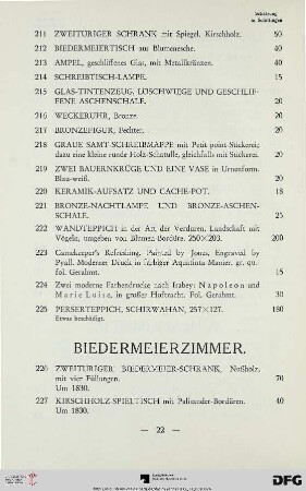 Biedermeierzimmer (Nr. 226-266)