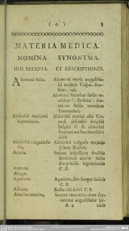 Materia Medica
