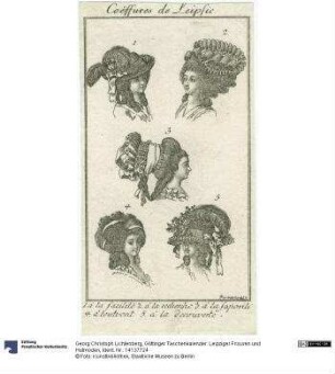 Göttinger Taschenkalender: Leipziger Frisuren und Hutmoden