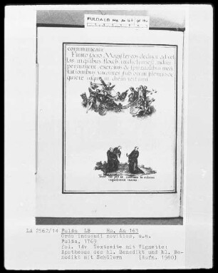 Ordo induendi novitios und anderes — Seite mit zwei Vignetten, Folio 14verso