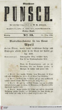 Nro. 13 (31. März 1850)