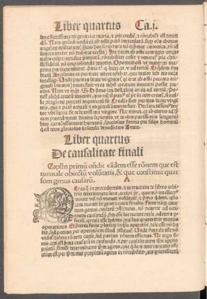 Liber quartus De causalitate finali