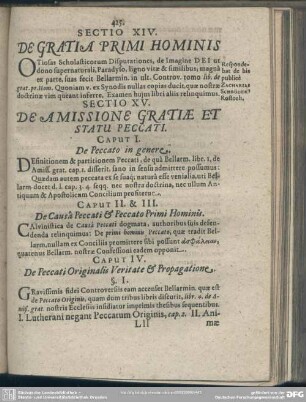 Sectio XIV. De Gratia Primi Hominis
