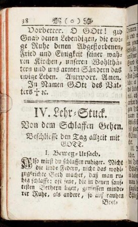 IV. Lehr-Stuck. Von dem Schlaffen Gehen.