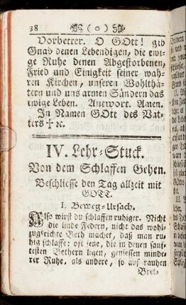 IV. Lehr-Stuck. Von dem Schlaffen Gehen.