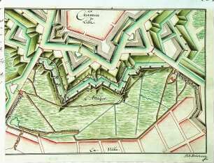 WHK 13 Spanischer Sukzessionskrieg 1701-1713 bis zum Frieden von Rastatt: Plan des Angriffs auf die Zitadelle von Lille mit Bericht Brückmanns aus Lille vom 30. November 1708