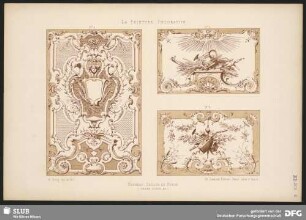 Wandfeld und Thürkrönungsfeld (Stil Louis XV.)