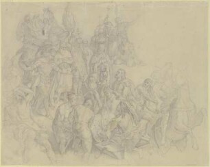 Die Auffindung der Leiche des Kaisers Friedrich Barbarossa im Fluss Kalykadnus bei Selencia in Syrien am 10. Juni 1190