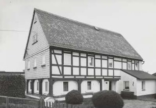Ohorn, Umgebindehaus : Ohorn. Wohnhaus (um 1800), Hauptstraße 22. Straßenansicht