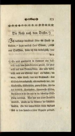Die Reise nach dem Deister