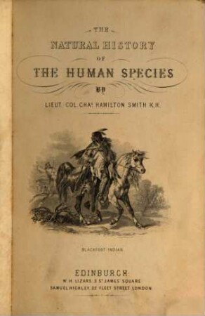 The Naturalist's Library, I. Mammalia. [14], The natural history of the human species ...; Suppl.vol.