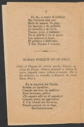 Nomas porque no se diga.