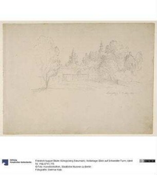 Königsberg (Neumark), Hofanlage, Blick auf Schwedter Turm