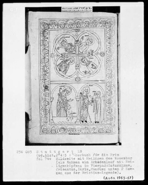 Chorbuch für die Prim — Heilige des November, Folio 76verso
