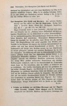 282-286 [Rezension] Beiträge zur Geschichte des christlichen Altertums und der byzantinischen Literatur