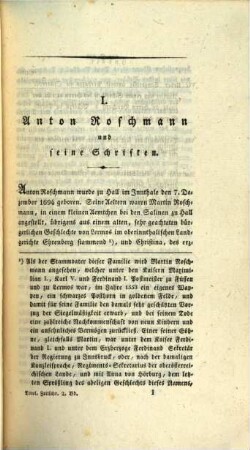 Beiträge zur Geschichte, Statistik, Naturkunde und Kunst von Tirol und Vorarlberg. 2. 1826