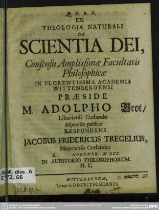 Ex theologia naturali de scientia dei