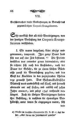 VII. Verschiedenheit dieser Verbindungen, in Betracht des gegenwärtigen Corporis Evangelicorum.