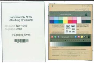 Entnazifizierung Ernst Padtberg , geb. 26.07.1916 (Arbeiter)