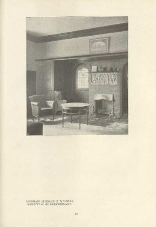 Landhaus Springer in Wannsee. Kaminwand im Herrenzimmer