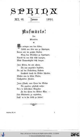 Heft 1 Januar 1891