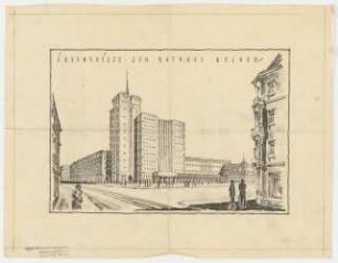 Rathaus, Bochum: Perspektivische Ansicht Ideenskizze