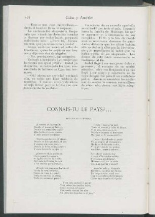 Connais-tu le pays?... [Poesía]