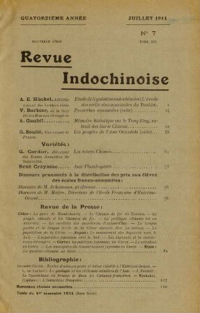 Juillet 1911. No. 7