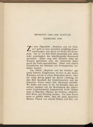 Mephisto und der Schüler, Hamburg 1828