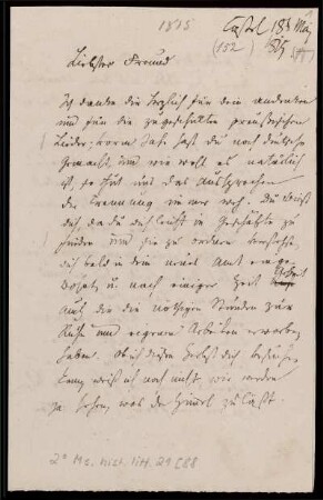 Brief von Wilhelm Grimm an Paul Wigand