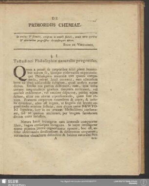 §. I. Testudinei Philosophiae naturalis progressus