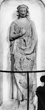 Grabfigur des Grafen Heinrich der Ältere von Solms-Braunfels : Grabfigur des Grafen Heinrich der Ältere von Solms-Braunfels. Sandstein (1301/1400). Altenberg (Solms), Ehemalige Stiftskirche Sankt Maria und Sankt Michael