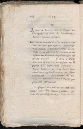 X. Raisin E Babet, nés à Troyes en Champagne en 1658, de Jean-Baptiste Raisin; fameux organiste.