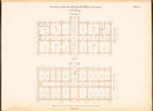 Lehrerseminar, Osterburg: Altes Gebäude: Grundrisse EG und KG