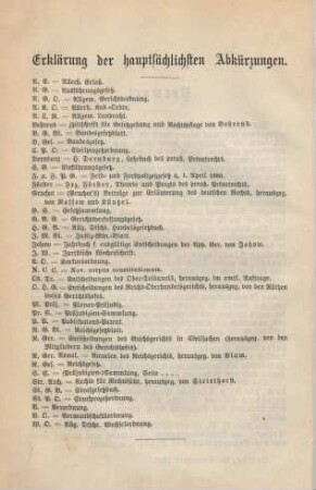 Erklärung der hauptsächlichen Abkürzungen
