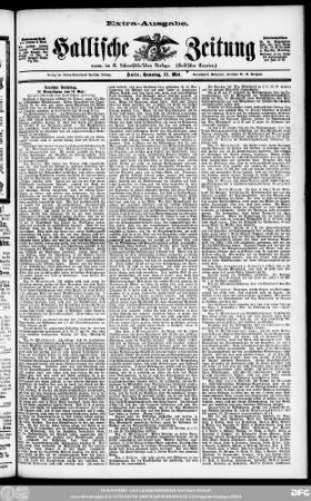 Hallische Zeitung, Extra-Ausgabe.