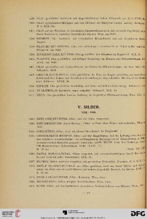 V. Silber (Nr. 1312-1414)