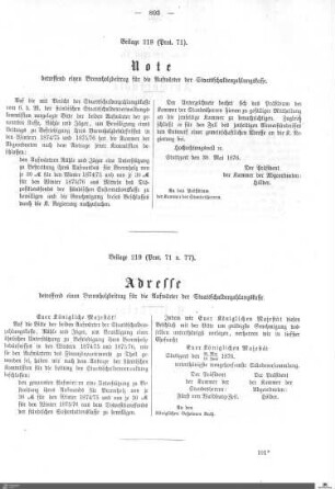 Beilagen zu Protokoll, 71./77. Sitzung