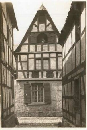 Erpe, Fachwerkwohnhaus : Erpel. Giebel eines Rheinischen Fachwerkhauses