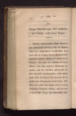 11. Einige Betrachtungen über vorstehenden Aufsatz, nebst einem Traum.