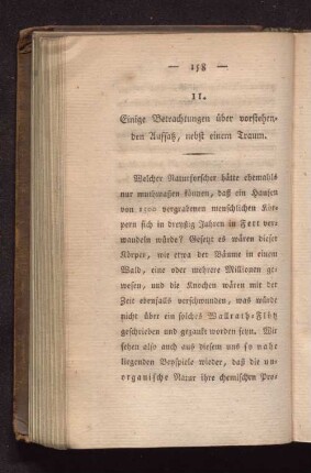 11. Einige Betrachtungen über vorstehenden Aufsatz, nebst einem Traum.