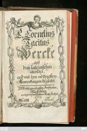Theil 3/4: C. Cornelius Tacitus Wercke