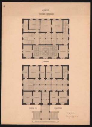 Rathaus: Grundrisse EG und 1.OG